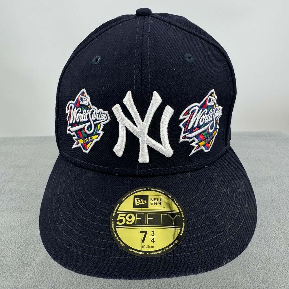 New Era Yankees 59FIFTY 7 3/4 Hat 27x World Series Champions Navy Fitted